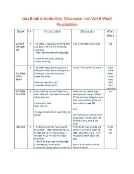 Preview of Guided Reading Using Series Books:  Gus From Pioneer Valley