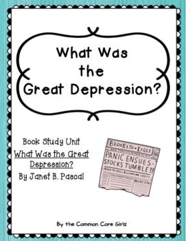 Preview of Comprehension Questions/Literacy Activities: What Was the Great Depression?
