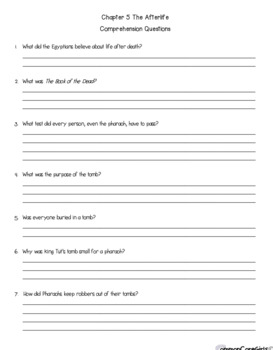 Guided Reading: Who Was King Tut- Common Core, No Prep, Printables