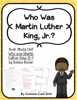 Preview of Comprehension Questions/Literacy Activities: Who Was Martin Luther King? No Prep