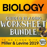 Preview of Guided Reading Worksheet BUNDLE - 2019 Miller & Levine Biology