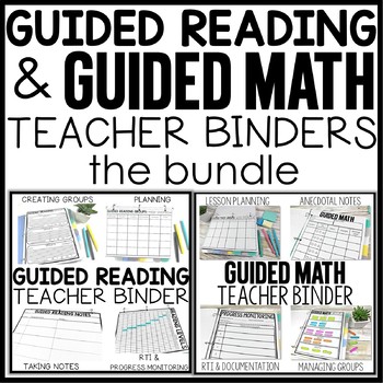 Preview of Guided Reading and Guided Math Binder BUNDLE