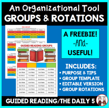 Preview of FREE Guided Reading Group and The Daily 5 Rotation Schedule