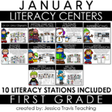 Literacy Stations for 1st Grade {JANUARY}