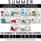 Literacy Stations for 1st Grade {SUMMER}