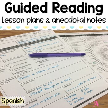 Preview of Guided Reading in Spanish| Lectura Guiada | Lesson Templates & Anecdotal Notes