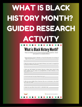 Preview of Guided Research/Inquiry-What is Black History Month?