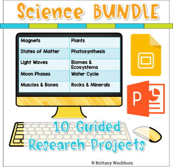 Preview of Guided Research Projects Science Bundle