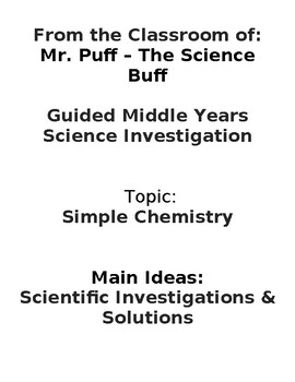 Preview of Guided Science Investigation (Solutions)
