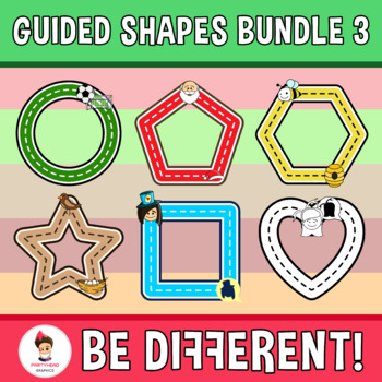 Preview of Guided Shapes Clipart Bundle 3