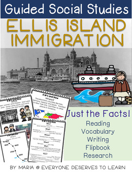 Preview of Guided Social Studies: Immigration Ellis Island 5W's and How
