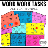 Word Work Task Cards Bundle for 1st Grade Literacy Centers