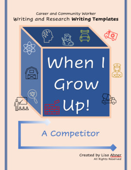 Preview of Guided Writing: Competitor / Athlete Trophy - Non-Fiction Research Templates