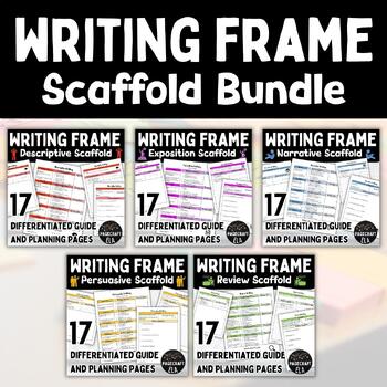 Preview of Guided Writing Frames Bundle | Scaffolded Notes | Graphic Organizers