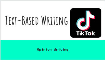 Preview of Guided Writing Lesson for Distance Learning in Google Classroom: Opinion-TikTok