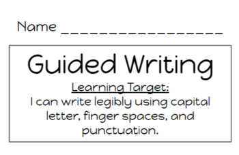 Preview of Guided Writing Notebook