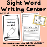 EASY Writing Station for Beginner Readers! Level I Sight Words
