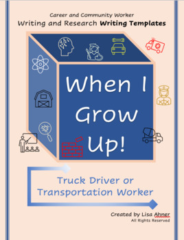 Preview of Guided Writing: Truck Driver / Transportation - Non-Fiction Research Templates