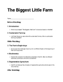 Guided movie worksheet for the movie The Biggest Little Farm