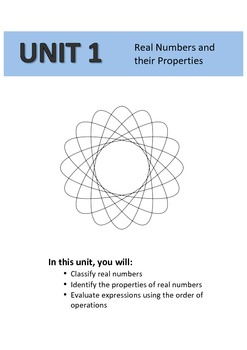 Preview of Guided notes - Real Numbers and their Properties