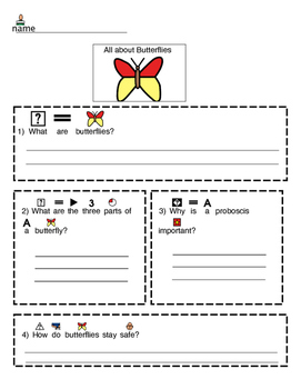Preview of Guided notes for Butterfly BrainPop Jr. (Writers)