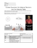 Guided questions for Valence Electrons