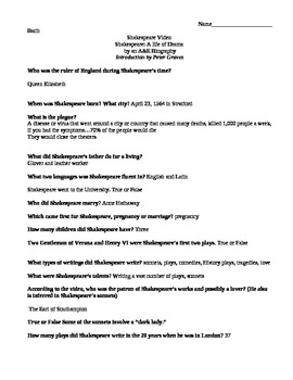 35 William Shakespeare A Life Of Drama Worksheet Answers - support