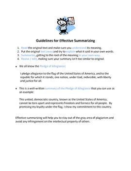 guides for effective summary writing