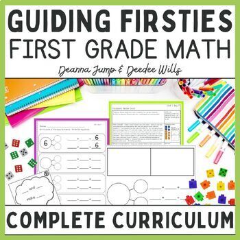 Preview of First Grade Math Curriculum Bundle with Lessons, Worksheets and Assessments