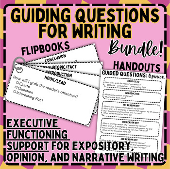 Preview of Guiding Questions for Writing Bundle: Expository, Opinion, Personal Narrative
