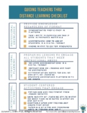 Guiding Teachers Thru Distance Learning Checklist