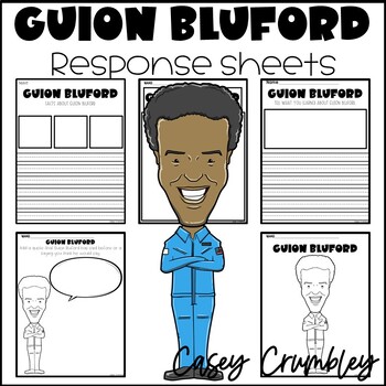 Preview of Guion Bluford Black History Response Writing Coloring Drawing Sheets