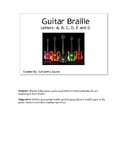 Guitar Braille File Folder Game