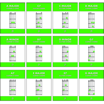 Preview of Guitar Chord Chart Bundle