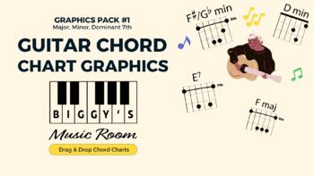 Preview of Guitar Chord Chart Graphics (Major, Minor, Dominant 7th)