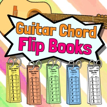 Preview of Guitar Chord Flip Books | Major Minor 7 Major 7 & Minor 7 Chords