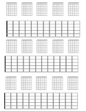 Guitar Chord & Scale Combination - Blank Sheet