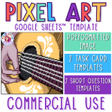 Guitar Commercial Use Pixel Art Activity Templates for Goo