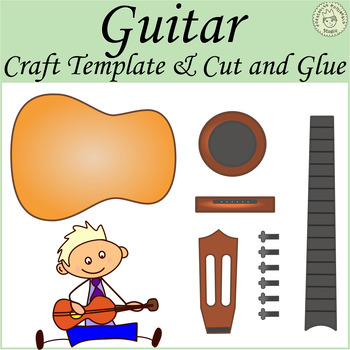 Preview of Guitar Cut & Glue Activities | Craft Template