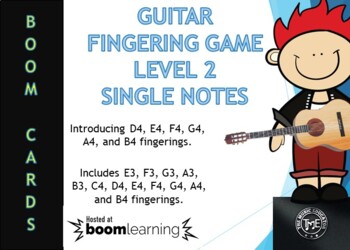 Preview of Guitar Fingering Game - Level 2 - Single Notes