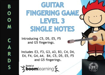 Preview of Guitar Fingering Game - Level 3 - Single Notes