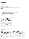 Guitar Lesson 1- E minor pentatonic scale melodies with G,