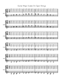 Guitar - Open Strings Major Scales