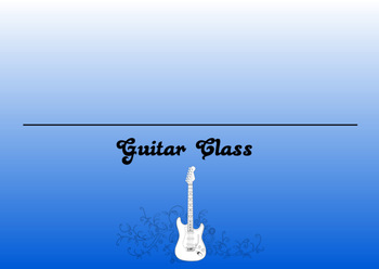 Preview of Guitar Music Classroom Name Tags