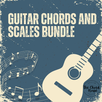 Preview of Guitar Open Scales and Guitar Chords Reference Bundle