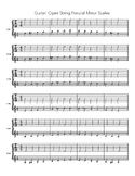 Guitar - Open String Minor Scales
