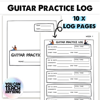 : Guitar Practice Log - Weekly Planner: 10 row practice log, 4  multipurpose TAB/staff lines, fretboard length blank chord chart (Music  Practice Logs): 9781537518695: Chamley, John: Books