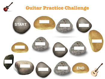 Preview of Guitar Practice Rock Path -  Practice Sheet