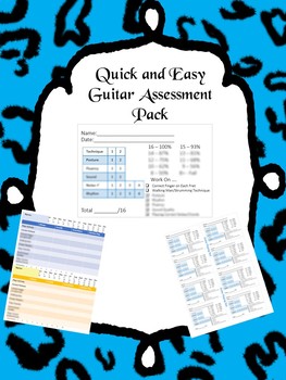 Preview of Guitar Quick and Easy Playing Assessment Template