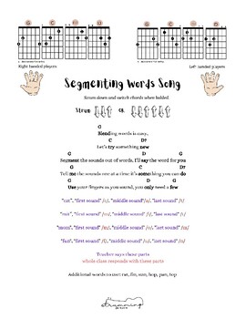 Preview of Guitar (Standard Tuning) Segmenting Words Song